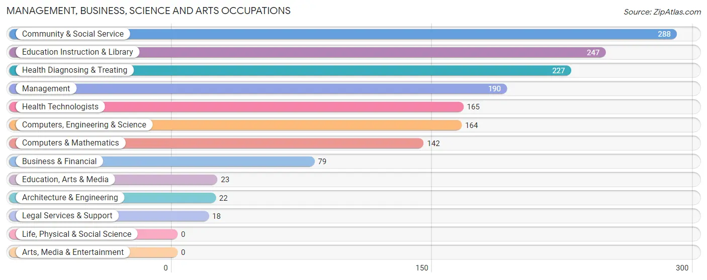 Management, Business, Science and Arts Occupations in Zip Code 95258