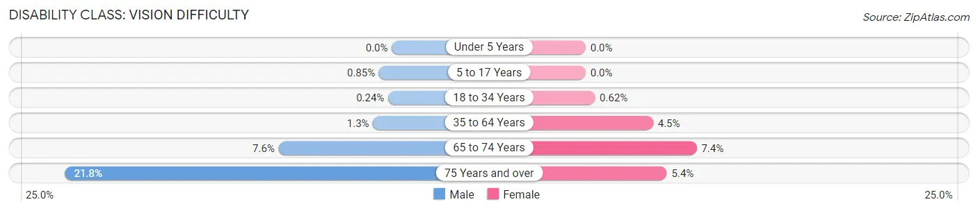 Disability in Zip Code 95307: <span>Vision Difficulty</span>