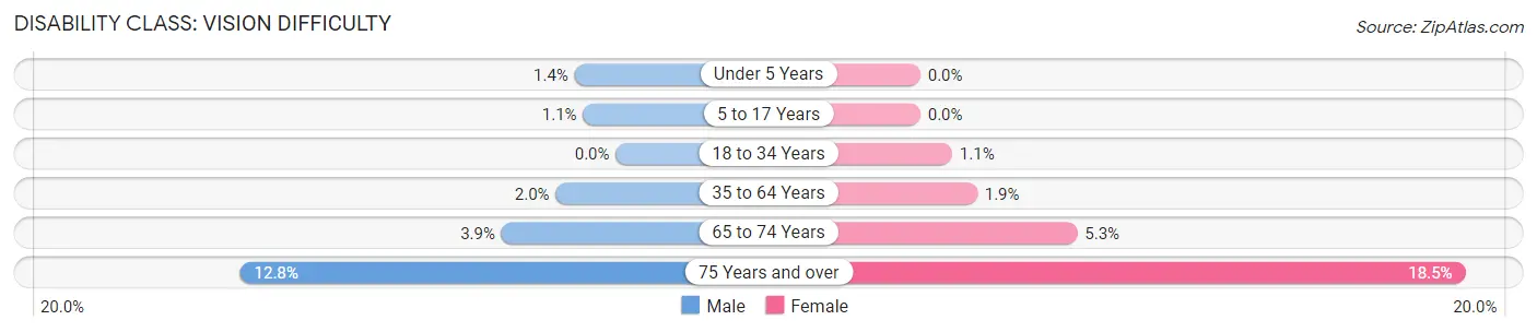 Disability in Zip Code 95337: <span>Vision Difficulty</span>