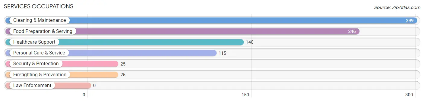 Services Occupations in Zip Code 95386