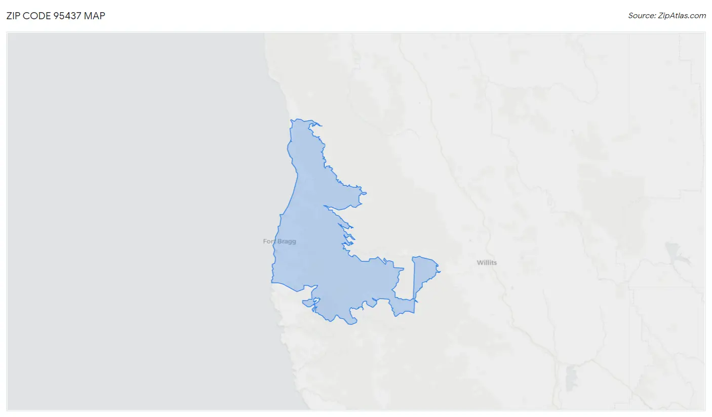 Zip Code 95437 Map