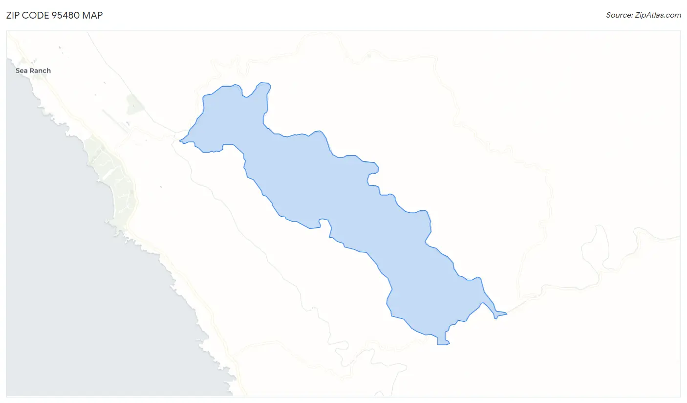 Zip Code 95480 Map