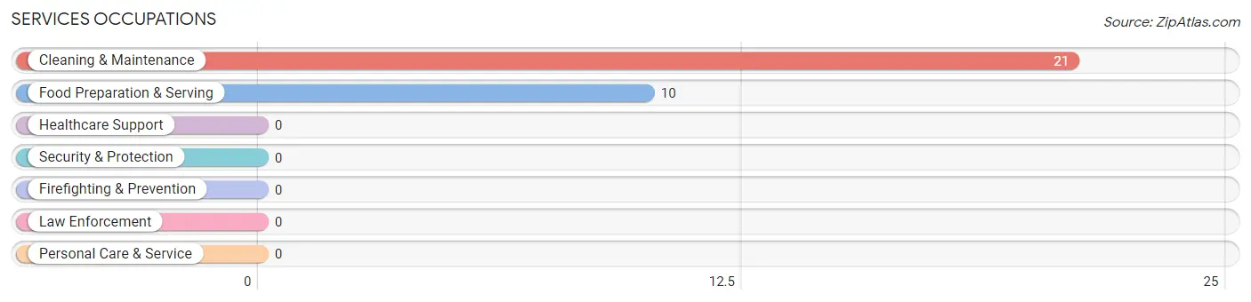 Services Occupations in Zip Code 95545