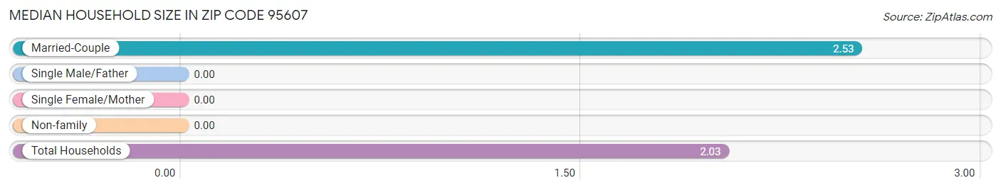 Median Household Size in Zip Code 95607