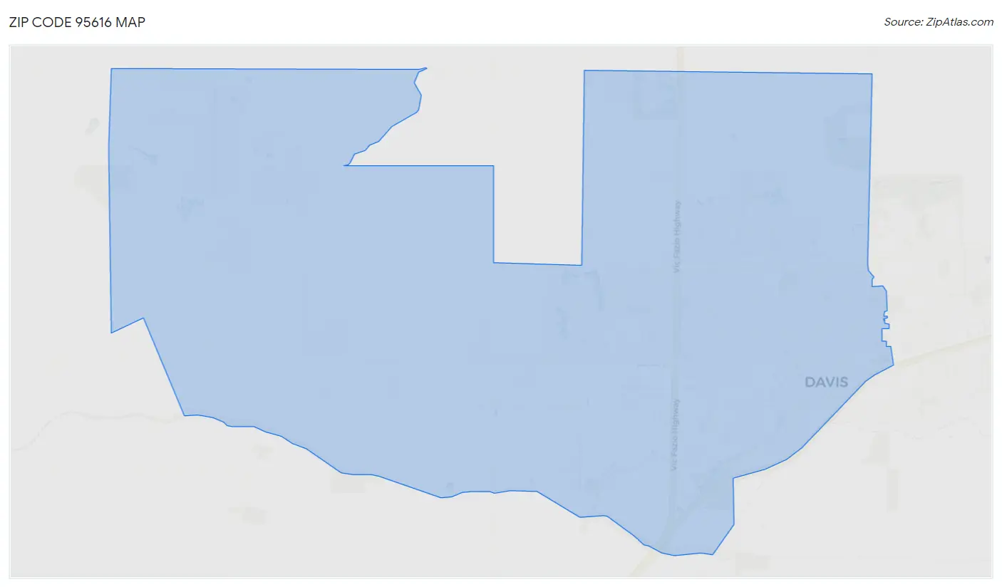 Zip Code 95616 Map