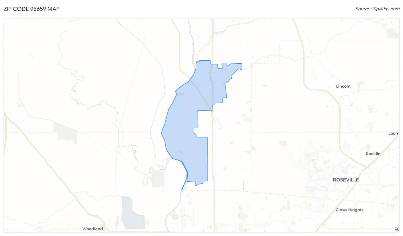 Zip Code 95659 Map