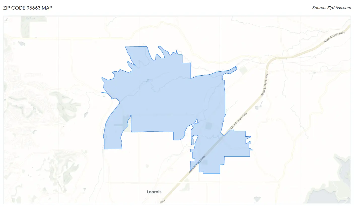 Zip Code 95663 Map