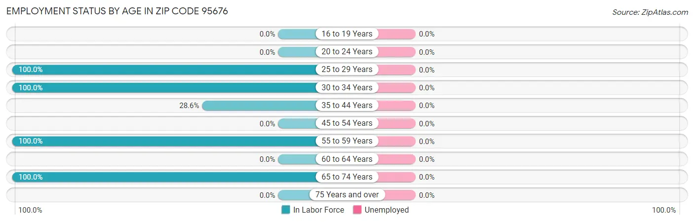 Employment Status by Age in Zip Code 95676