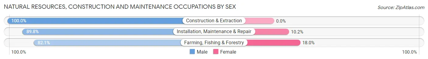 Natural Resources, Construction and Maintenance Occupations by Sex in Zip Code 95682
