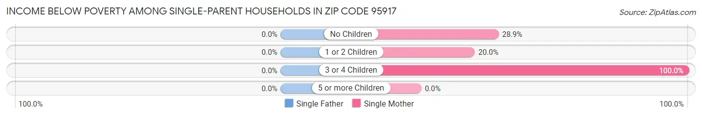 Income Below Poverty Among Single-Parent Households in Zip Code 95917