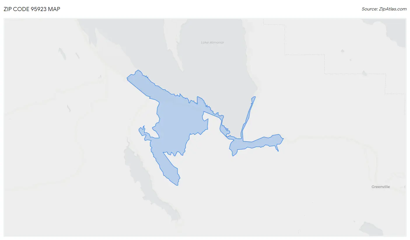 Zip Code 95923 Map