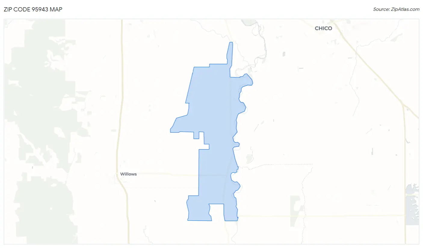 Zip Code 95943 Map