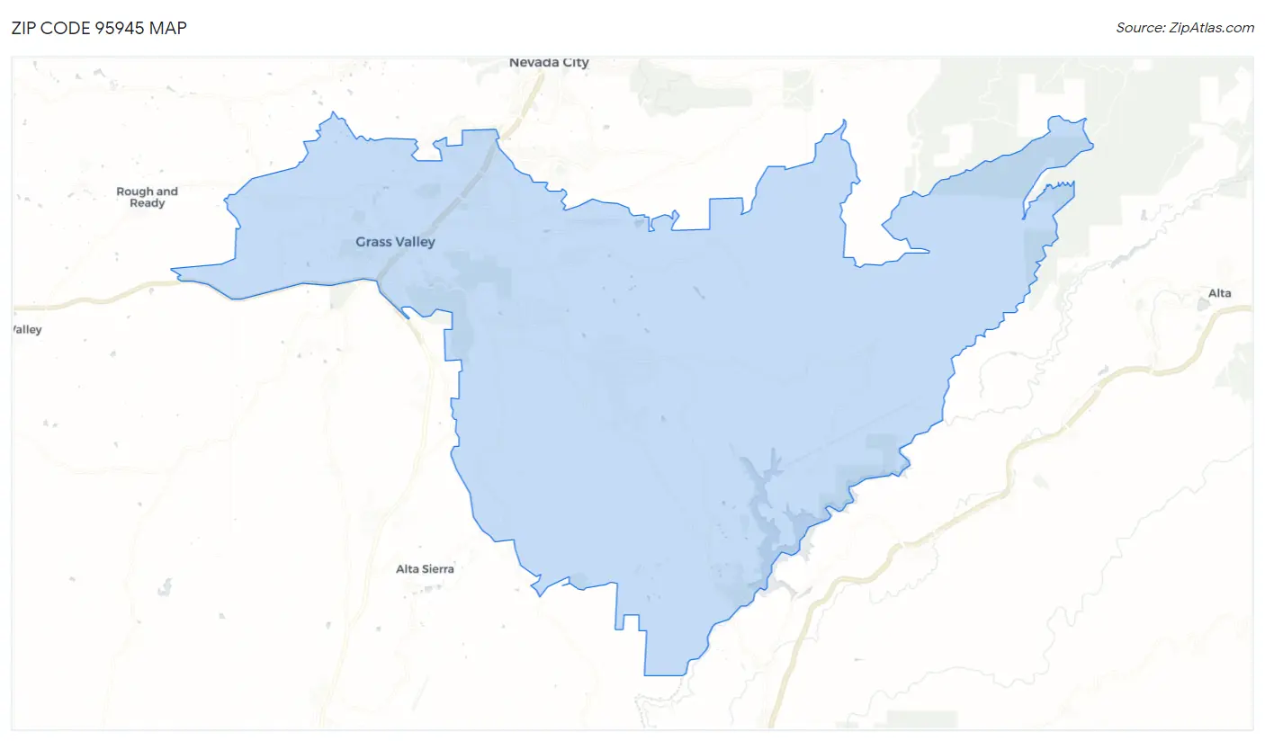 Zip Code 95945 Map