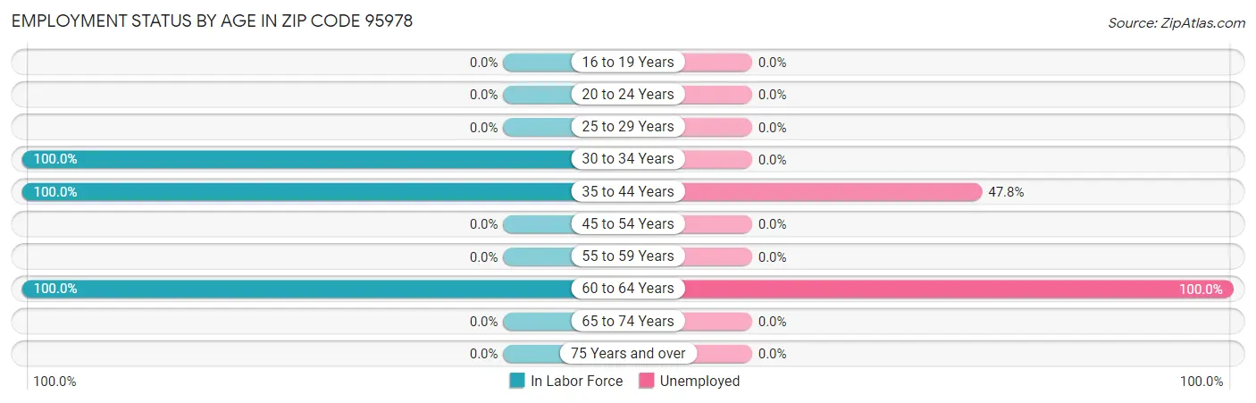 Employment Status by Age in Zip Code 95978