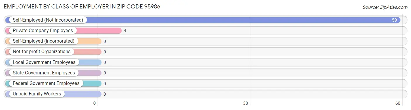 Employment by Class of Employer in Zip Code 95986