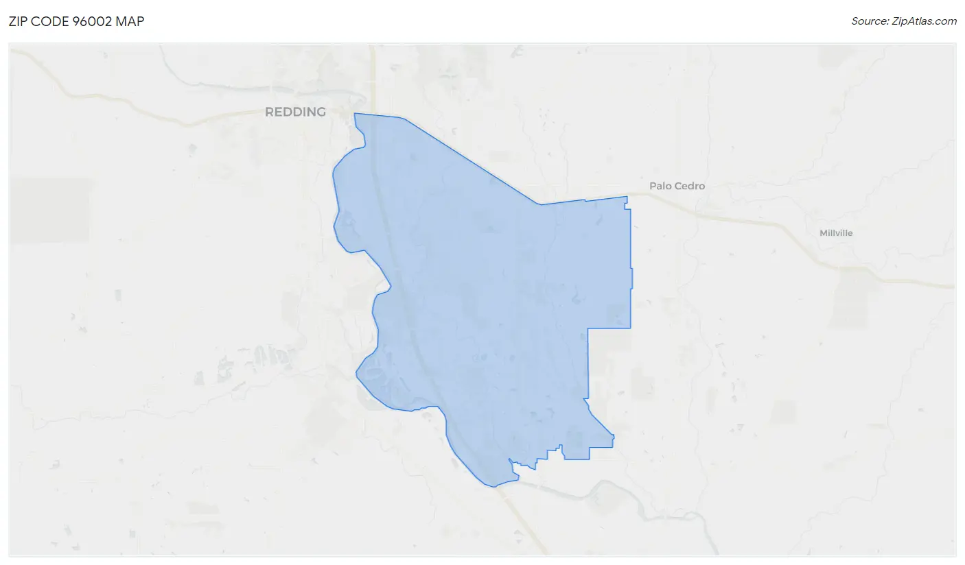 Zip Code 96002 Map