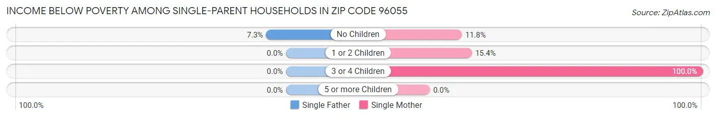 Income Below Poverty Among Single-Parent Households in Zip Code 96055
