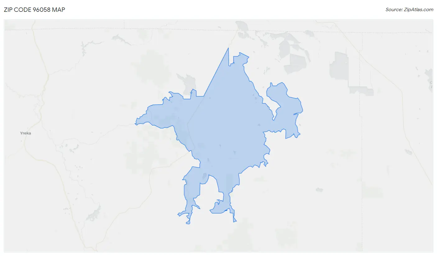 Zip Code 96058 Map