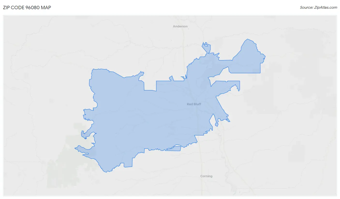 Zip Code 96080 Map