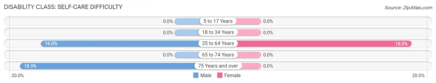 Disability in Zip Code 96084: <span>Self-Care Difficulty</span>