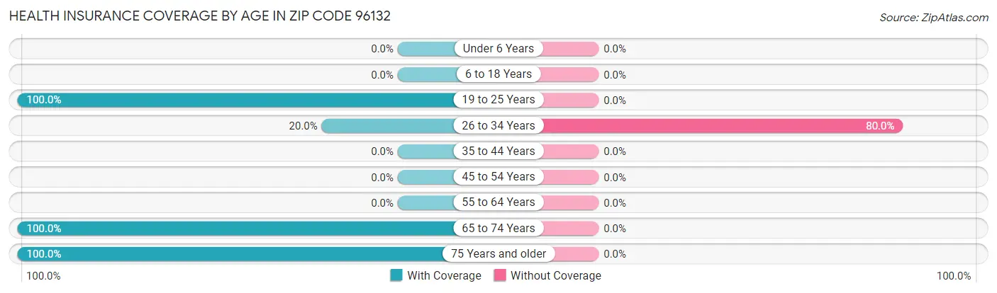 Health Insurance Coverage by Age in Zip Code 96132
