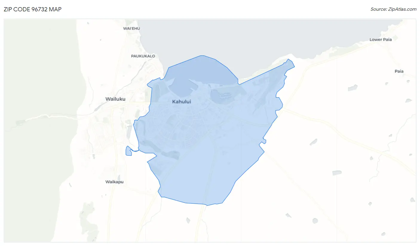 Zip Code 96732 Map