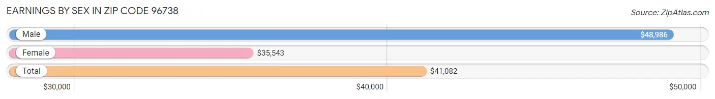 Earnings by Sex in Zip Code 96738