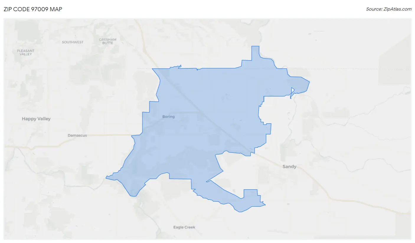 Zip Code 97009 Map