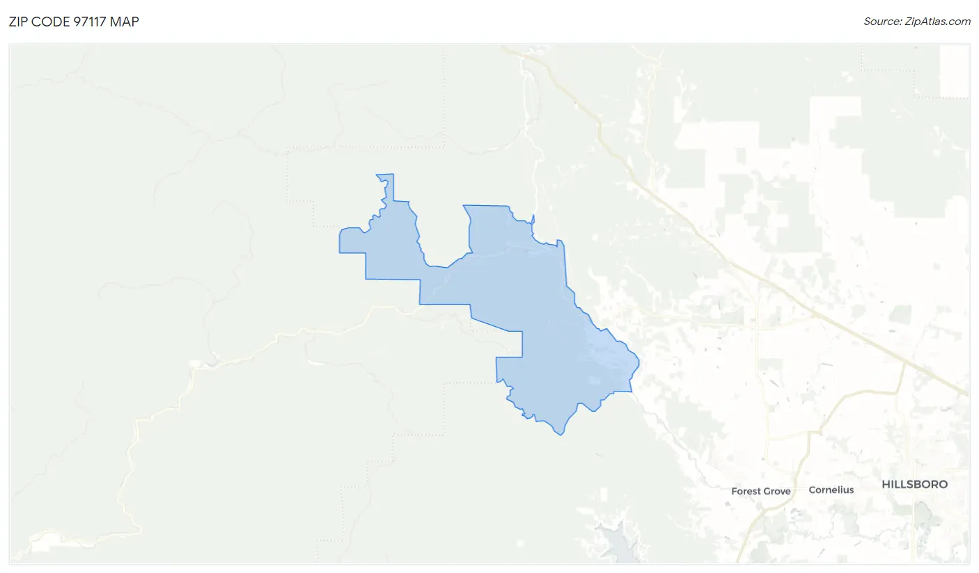 Zip Code 97117 Map