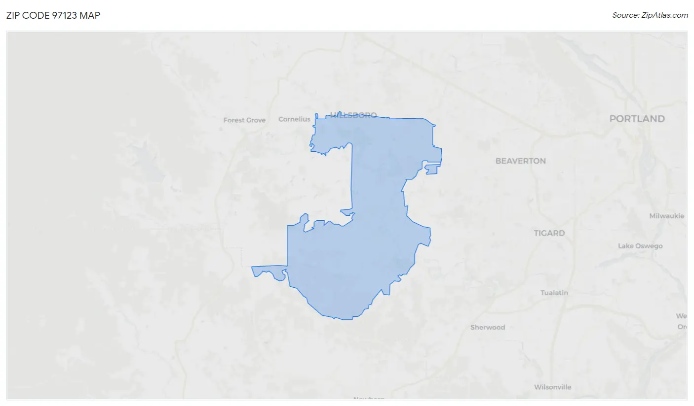 Zip Code 97123 Map