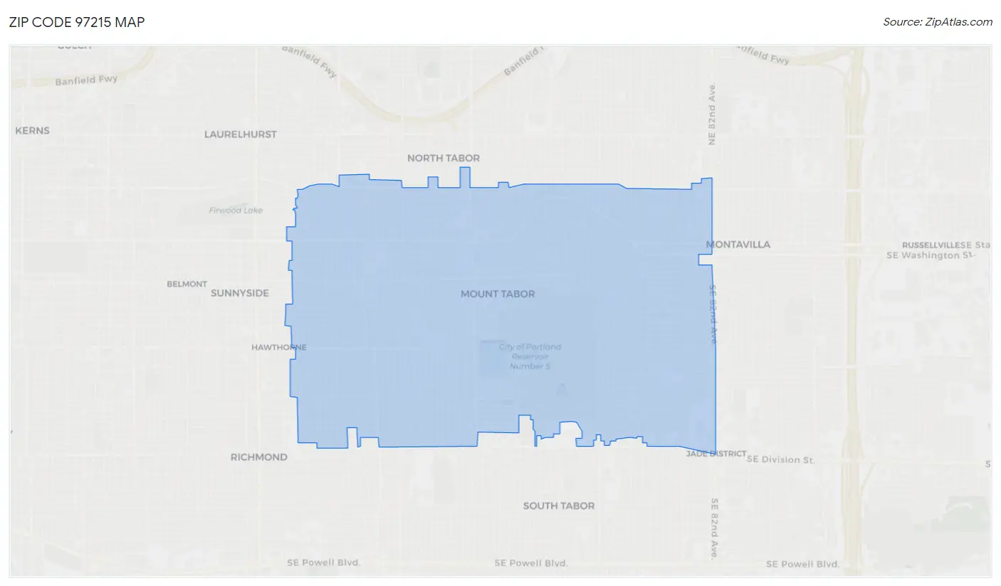 Zip Code 97215 Map