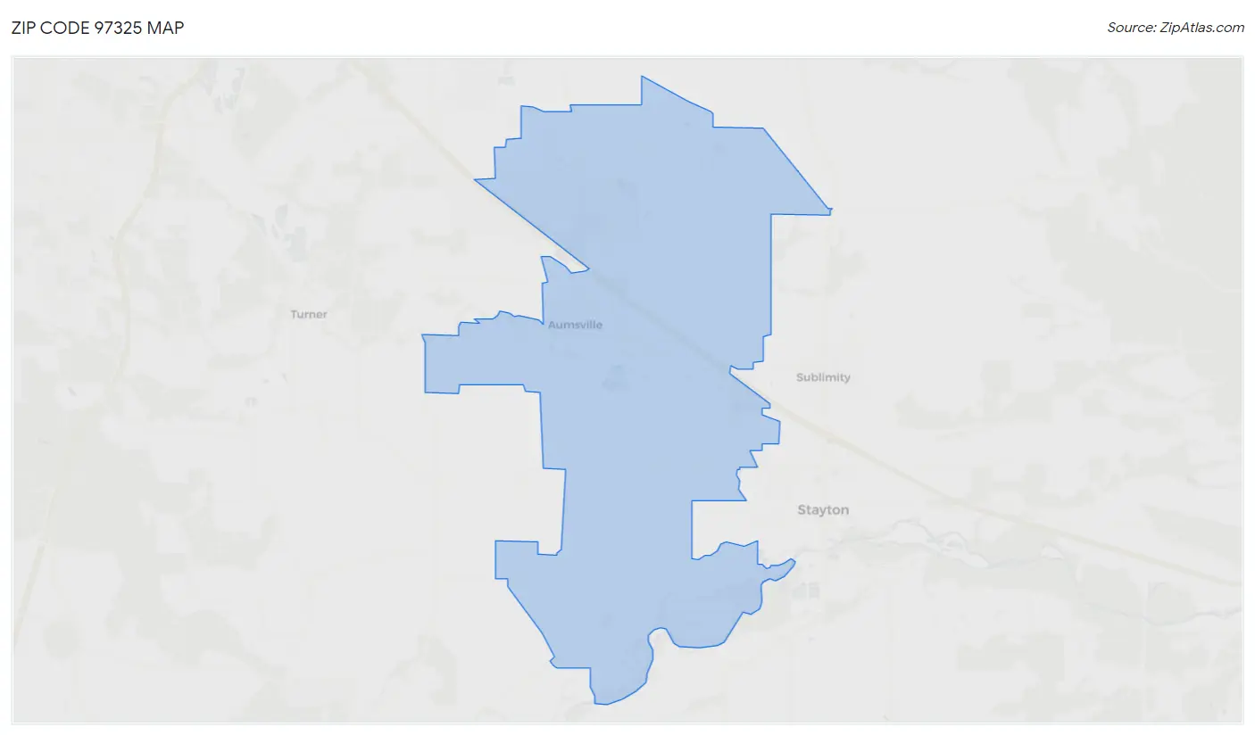 Zip Code 97325 Map