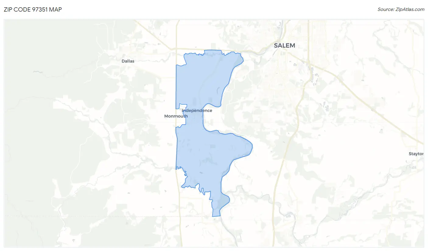 Zip Code 97351 Map