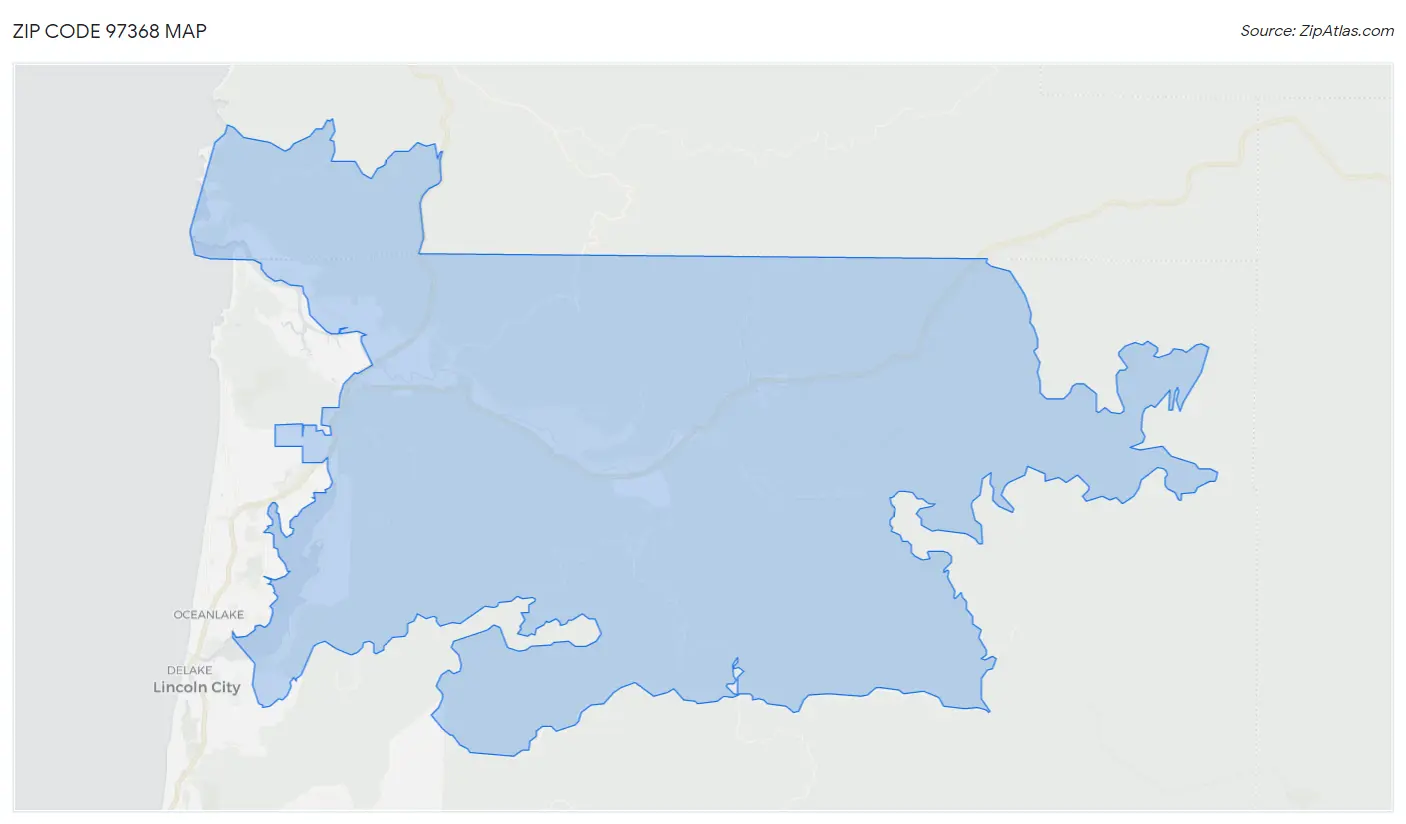 Zip Code 97368 Map