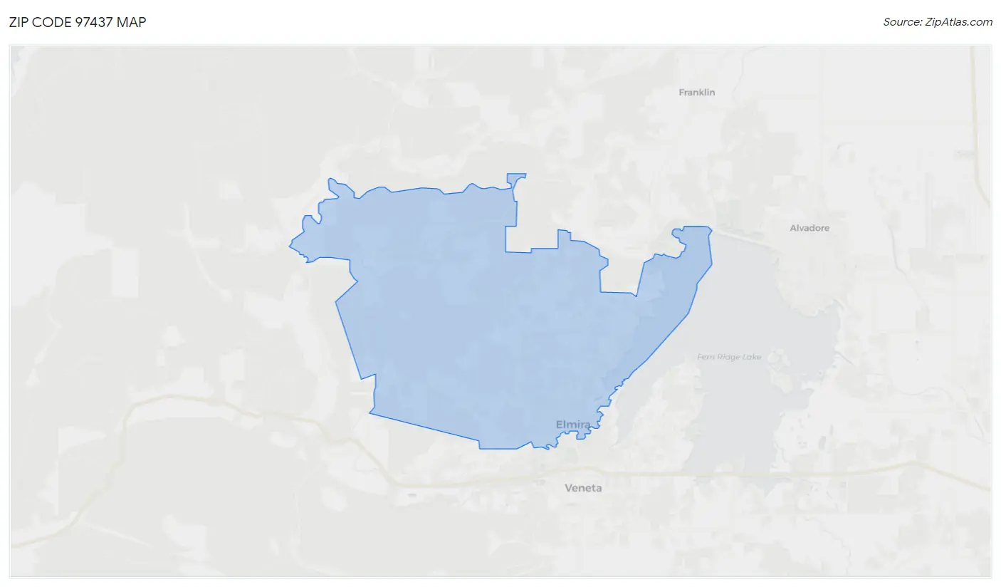 Zip Code 97437 Map