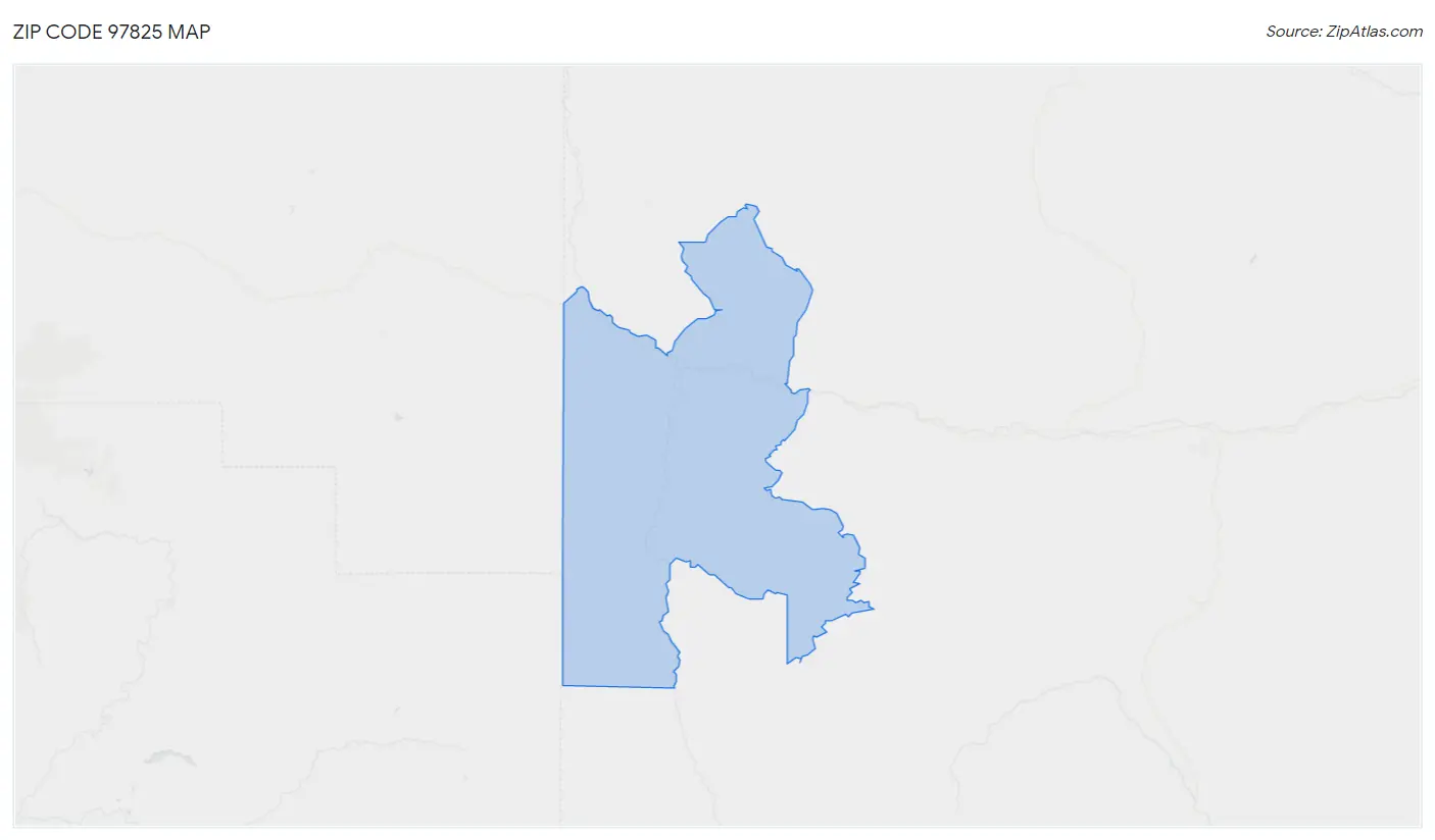 Zip Code 97825 Map