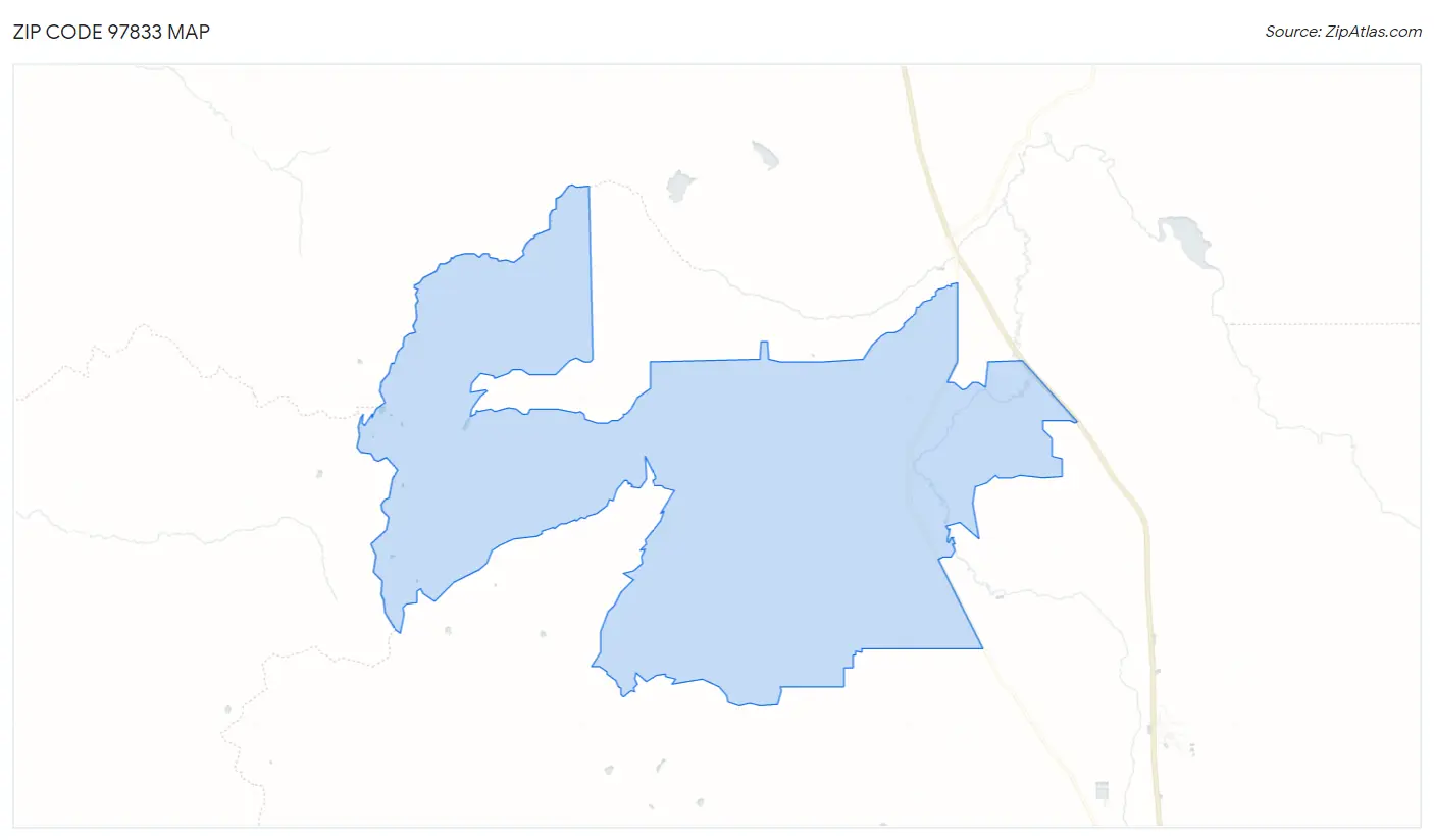 Zip Code 97833 Map