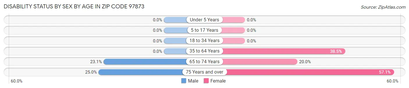 Disability Status by Sex by Age in Zip Code 97873