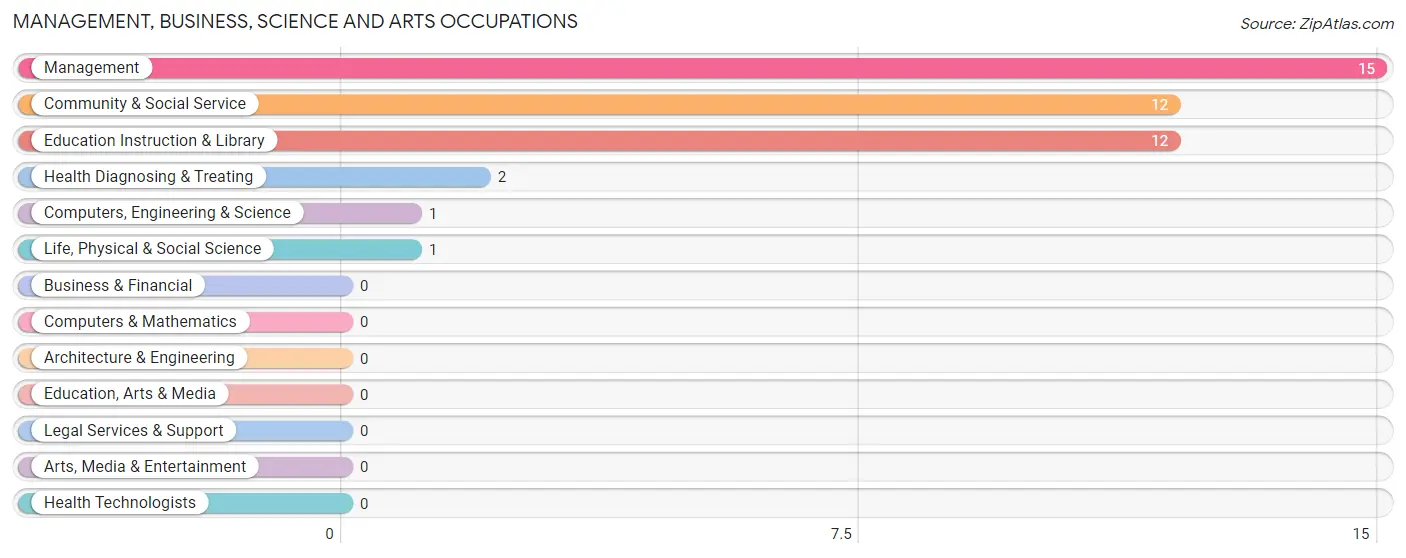 Management, Business, Science and Arts Occupations in Zip Code 97873