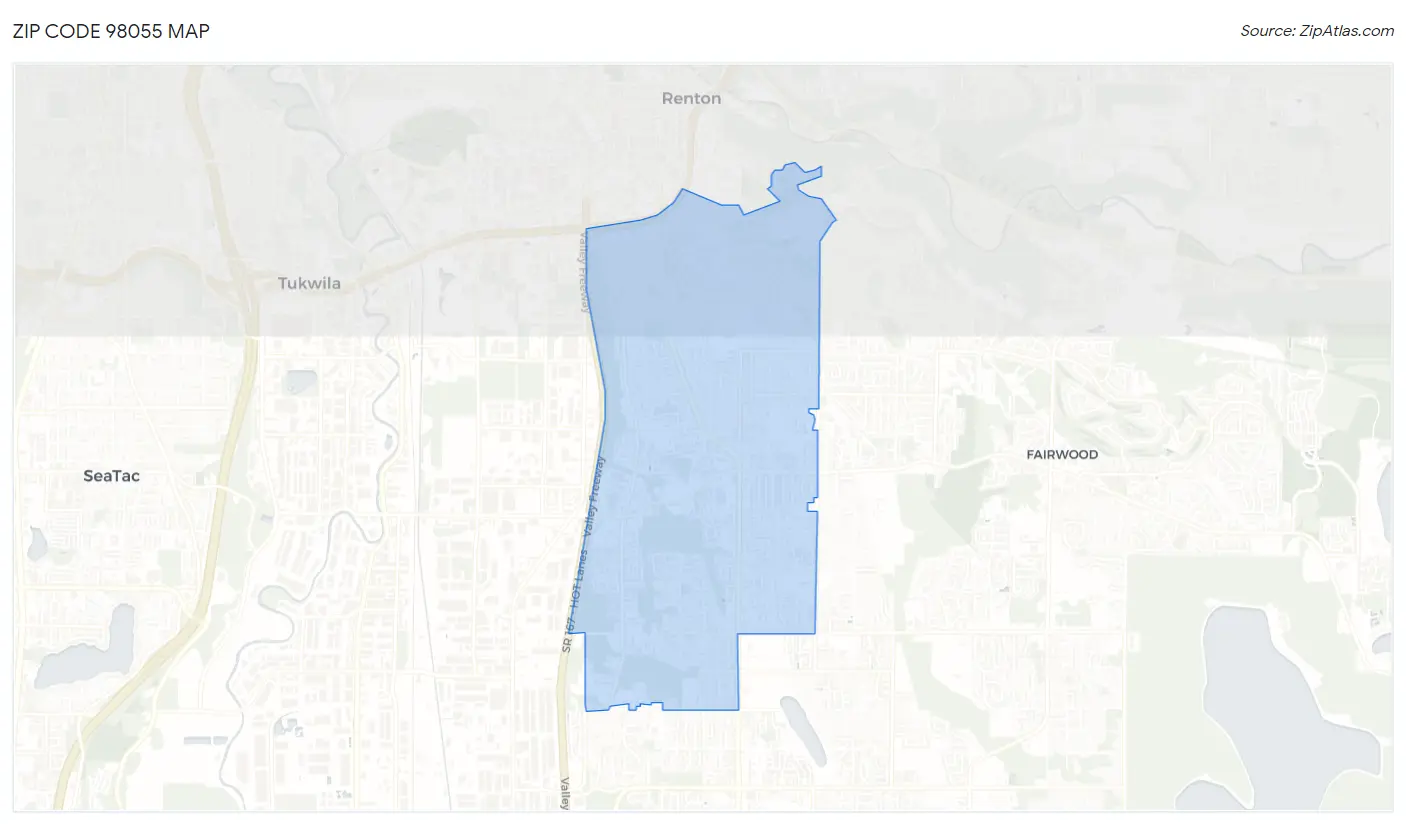 Zip Code 98055 Map