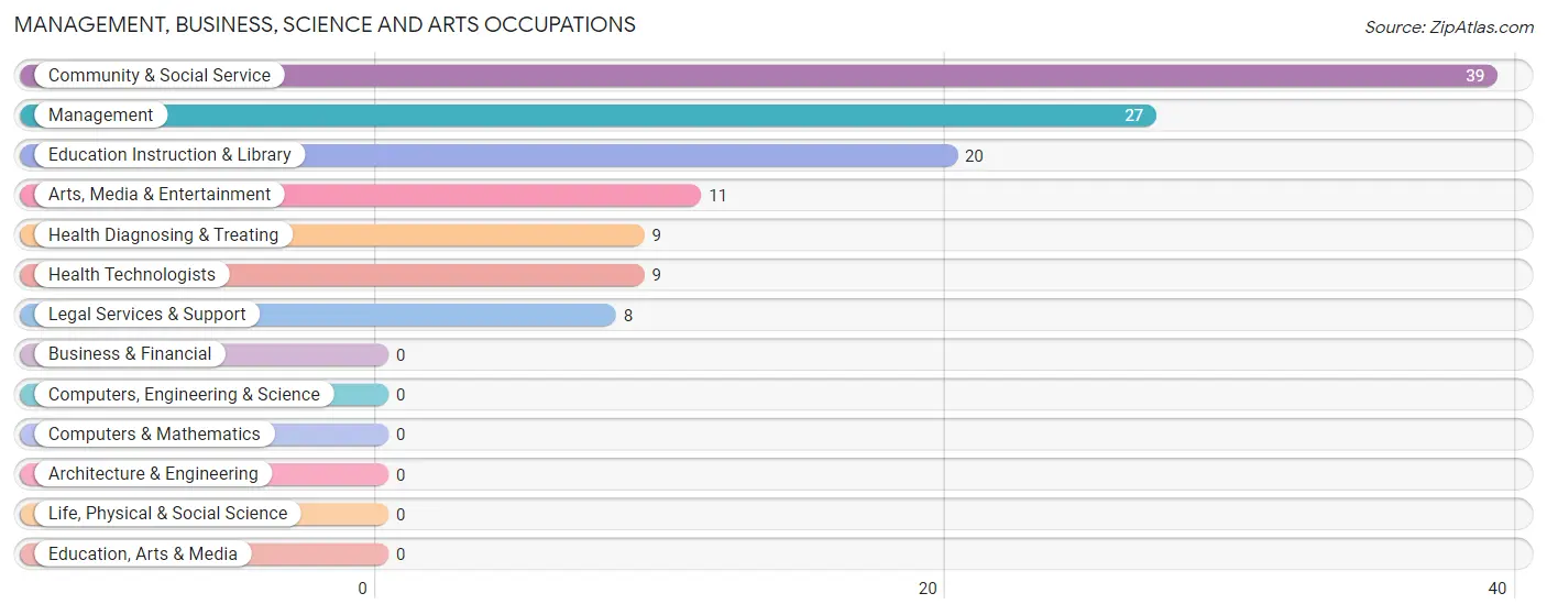 Management, Business, Science and Arts Occupations in Zip Code 98243