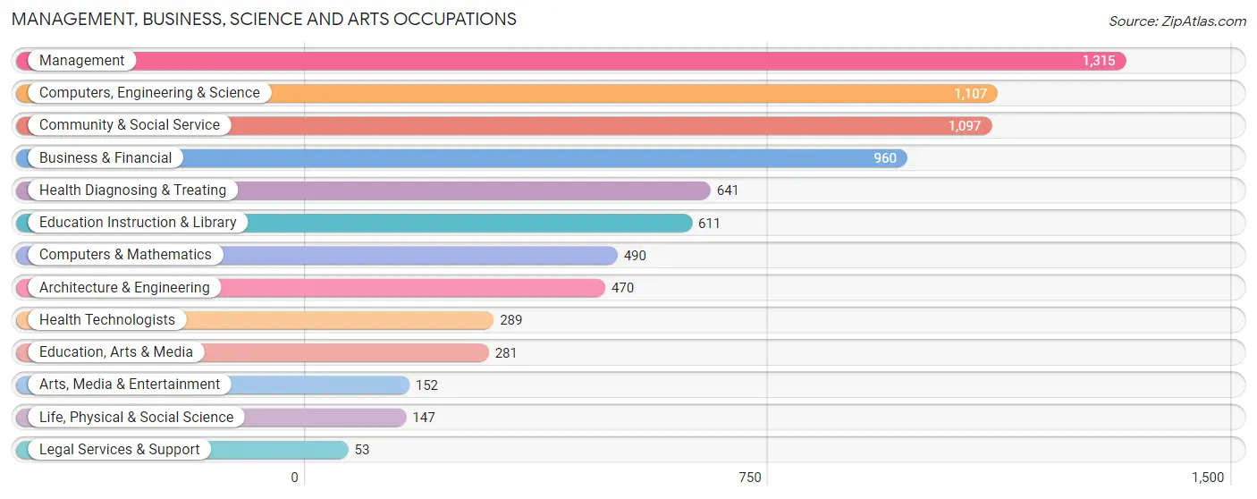 Management, Business, Science and Arts Occupations in Zip Code 98271