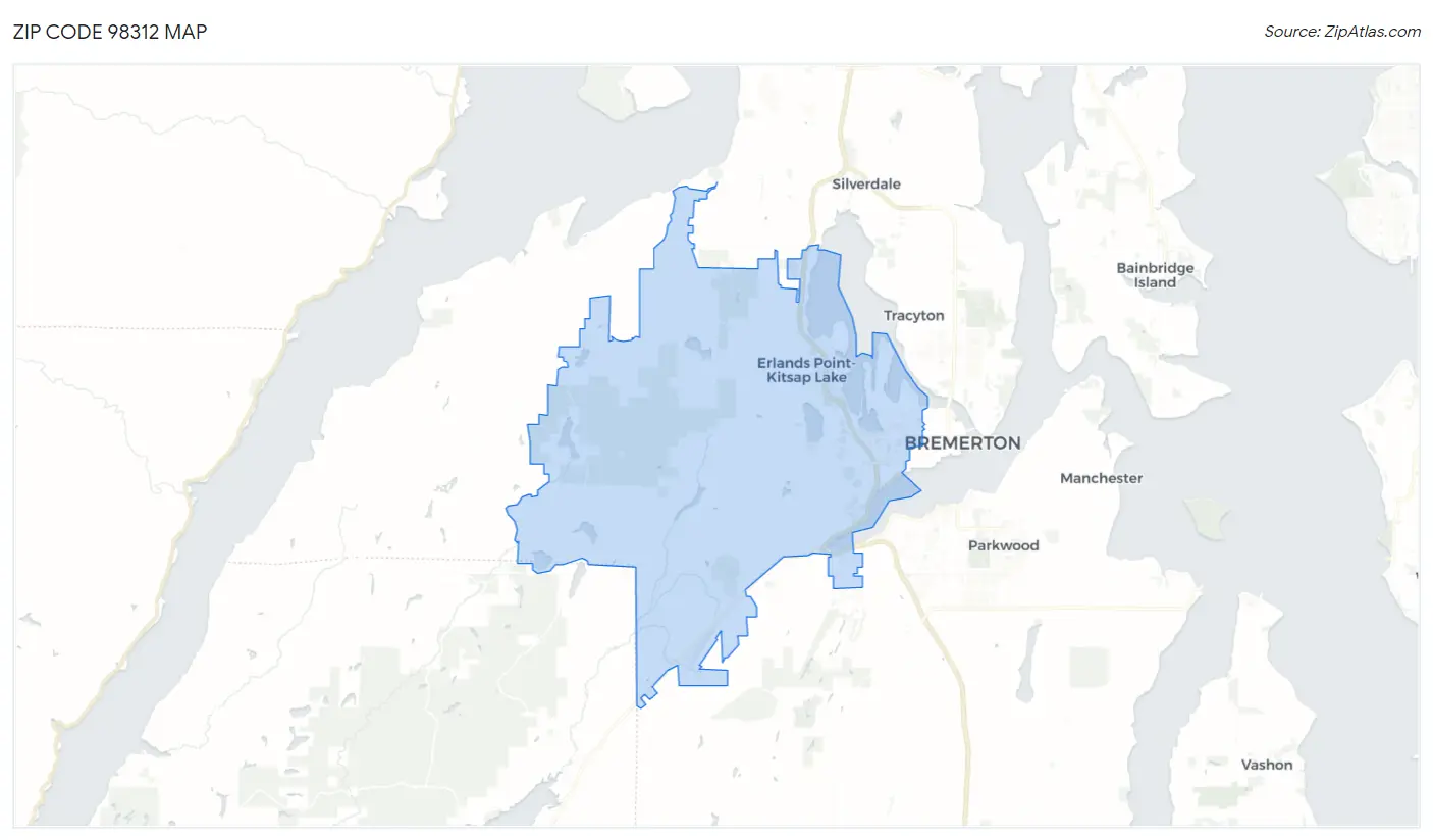 Zip Code 98312 Map