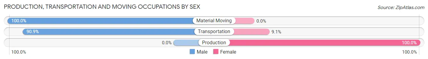 Production, Transportation and Moving Occupations by Sex in Zip Code 98396