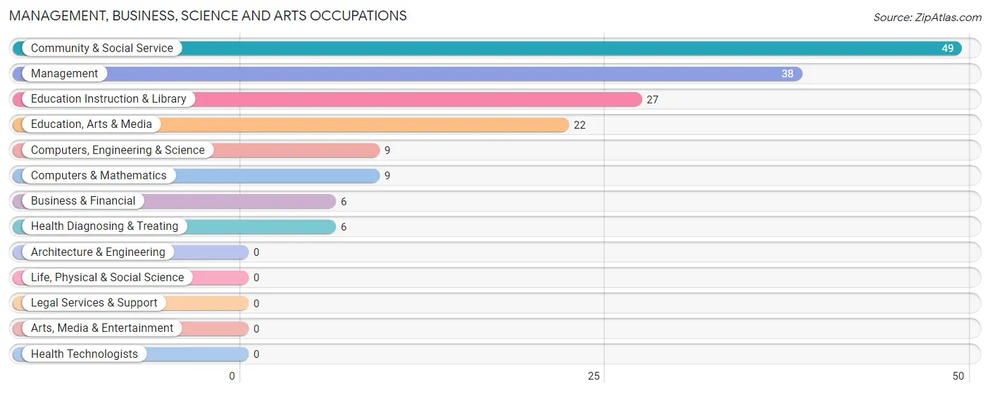 Management, Business, Science and Arts Occupations in Zip Code 98447