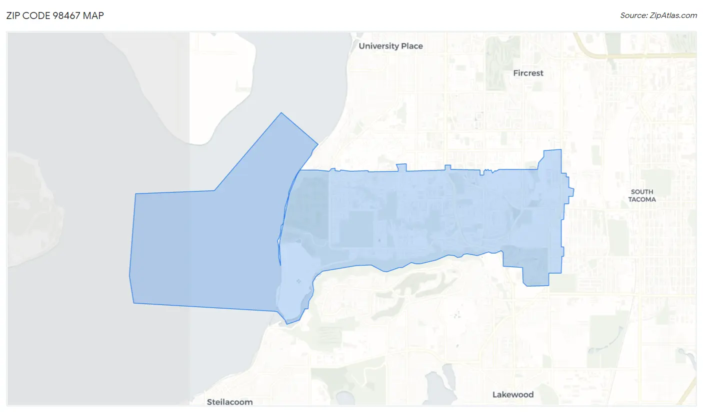 Zip Code 98467 Map