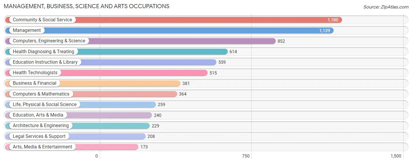 Management, Business, Science and Arts Occupations in Zip Code 98506