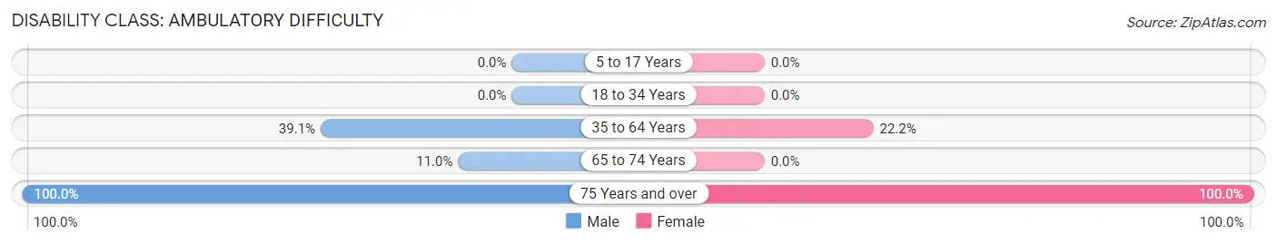 Disability in Zip Code 98535: <span>Ambulatory Difficulty</span>