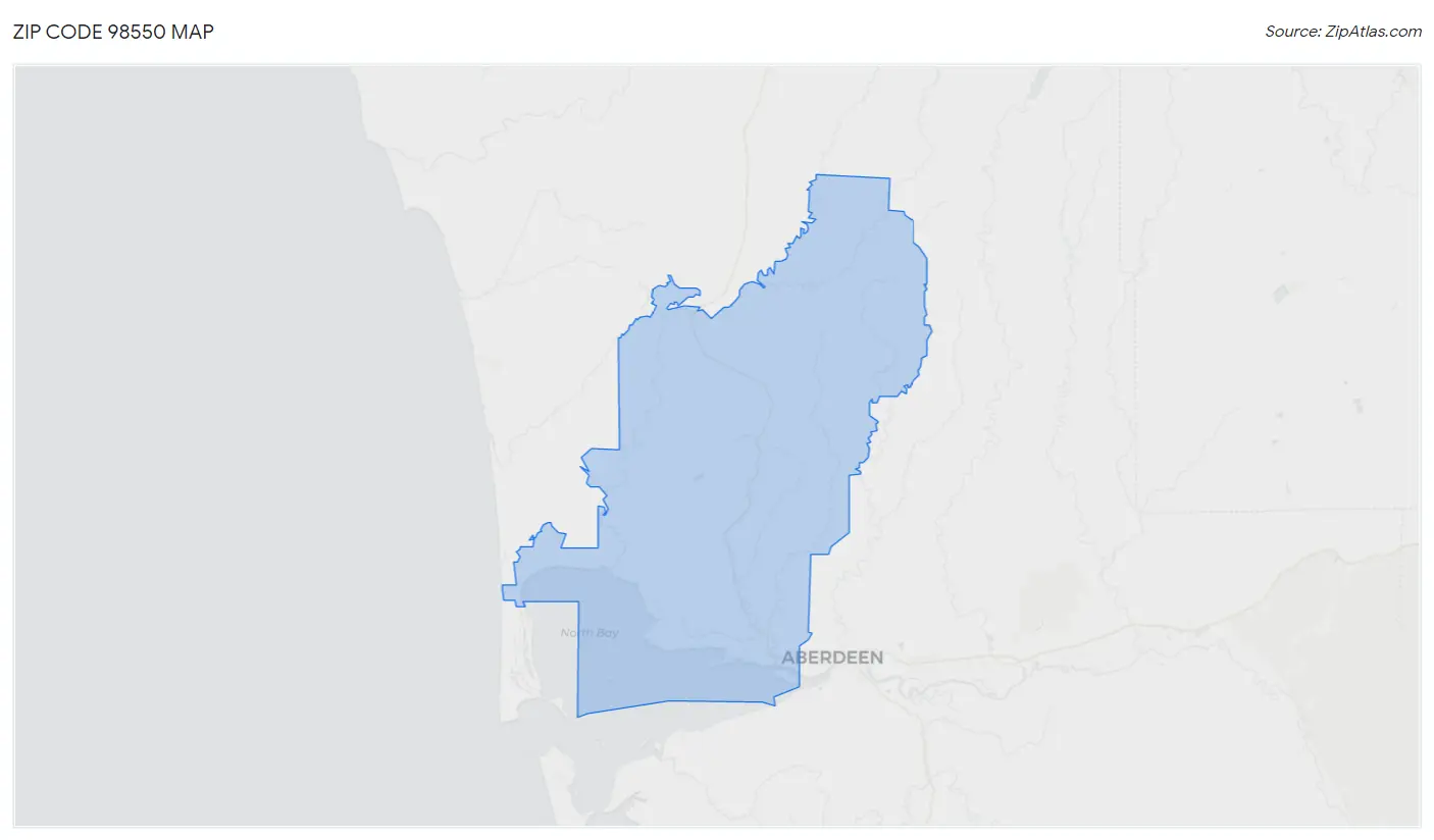 Zip Code 98550 Map