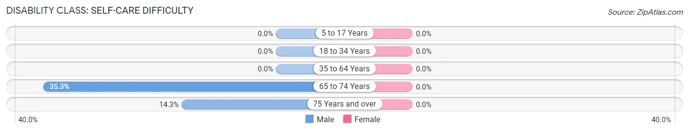 Disability in Zip Code 98575: <span>Self-Care Difficulty</span>